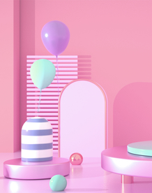 粉色立体背景