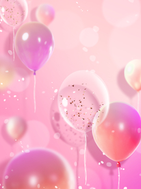 粉色气球背景