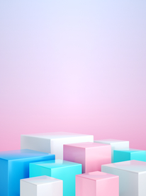 蓝粉色几何背景