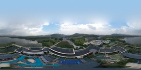 铭湖温泉壶中天全景图