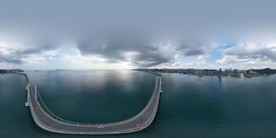 大连星海湾跨海大桥全景图