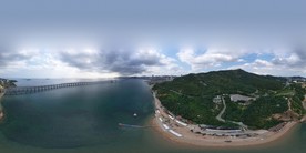 大连滨海路金沙滩全景图