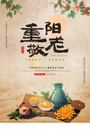 重阳敬老公益活动宣传海报素材