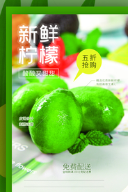 柠檬水果活动宣传海报素材