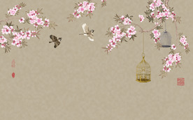 花鸟背景墙