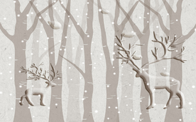 麋鹿背景墙
