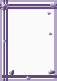 紫色爱心条纹边框底纹