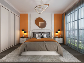 现代风格卧室效果图