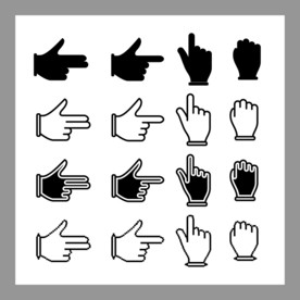 矢量手势标志图片