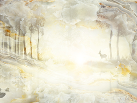 石纹山水背景墙