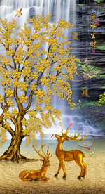 流水生财装饰画