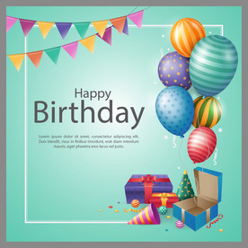 生日背景 生日派对 生日气球