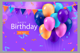 生日背景 生日派对 生日气球