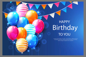 生日背景 生日派对 生日气球