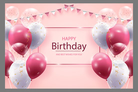 生日背景 生日派对 生日气球