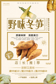 时尚简约冬笋宣传海报