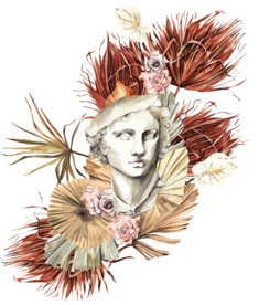 北欧小清新水彩植物图案