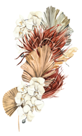 北欧小清新水彩植物图案