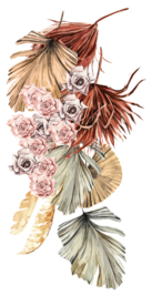 北欧小清新水彩植物图案