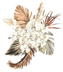 北欧小清新水彩植物图案