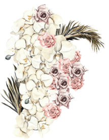 北欧小清新水彩植物图案