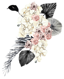 北欧小清新水彩植物图案