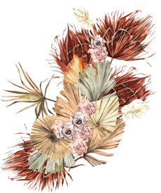 北欧小清新水彩植物图案