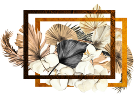 北欧小清新水彩植物图案