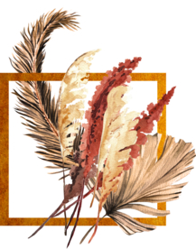 北欧小清新水彩植物图案