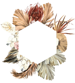 北欧小清新水彩植物图案