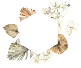 北欧小清新水彩植物图案