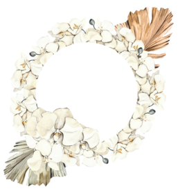 北欧小清新水彩植物图案