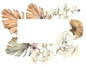 北欧小清新水彩植物图案