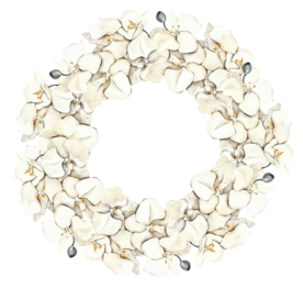 北欧小清新水彩植物图案