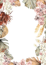 北欧小清新水彩植物图案