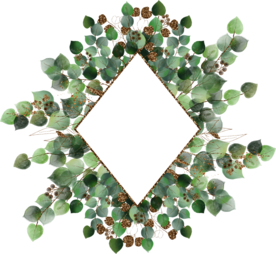 北欧小清新水彩植物图案