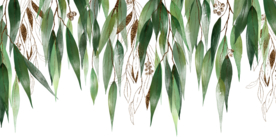 北欧小清新水彩植物图案