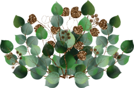 北欧小清新水彩植物图案