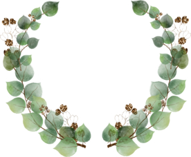 北欧小清新水彩植物图案