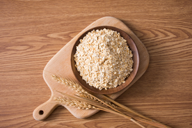 燕麦早餐美食食材背景素材