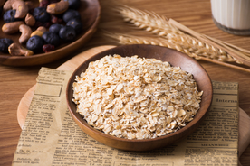 燕麦早餐美食食材背景素材图片