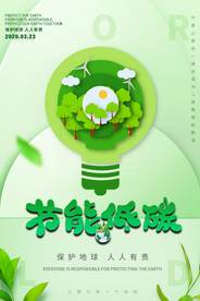 节能低碳公益活动海报素材