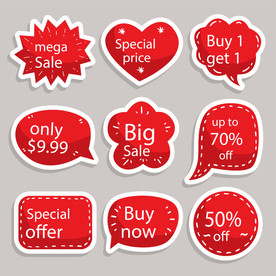 折扣 标签 打折 优惠券