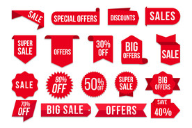 折扣 标签 打折 优惠券