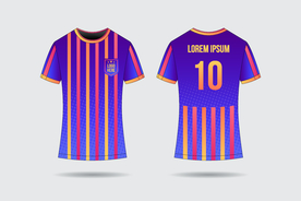 世界杯足球队服运动服T恤设计图