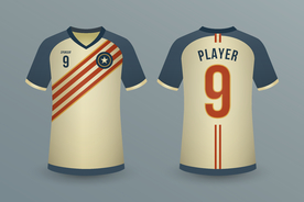 世界杯足球队服运动服T恤设计图