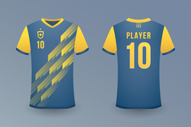 世界杯足球队服运动服T恤设计图