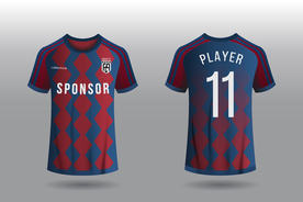 世界杯足球队服运动服T恤设计图