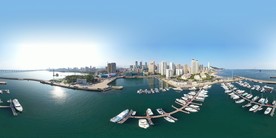 大连星海湾游艇码头全景图