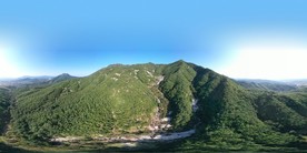 大连歇马山四道瀑全景图